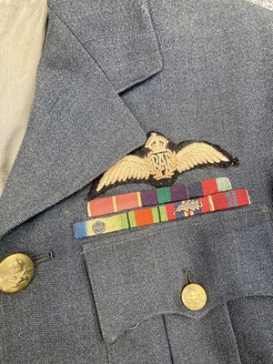 Lot 495 - WWII RAF Tunic. A WWII RAF tunic worn by a Squadron Leader plus Highlands dress