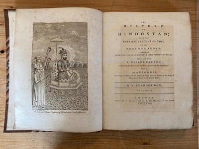 Lot 25 - Dow (Alexander, translator). The History of Hindostan, 2 volumes, 1st edition, 1768