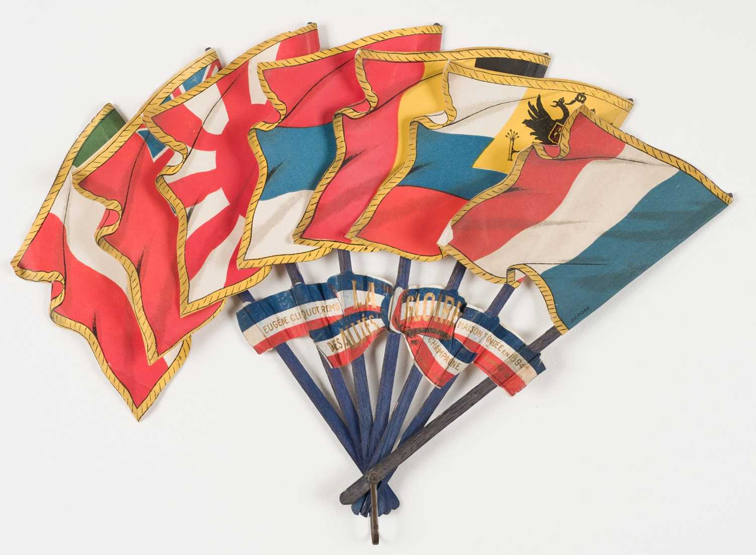 Lot 504 - WWI Fan. Flags of the Allies, circa 1916