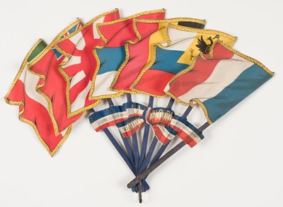 Lot 504 - WWI Fan. Flags of the Allies, circa 1916