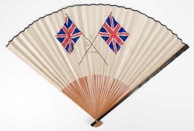 Lot 501 - Royalty Fan. A fan commemorating Queen Victoria's Golden Jubilee, 1887