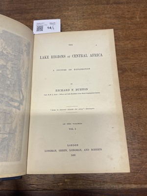Lot 14 - Burton (Richard F.) The Lake Regions of Central Africa, 2 volumes, 1st edition, 1860