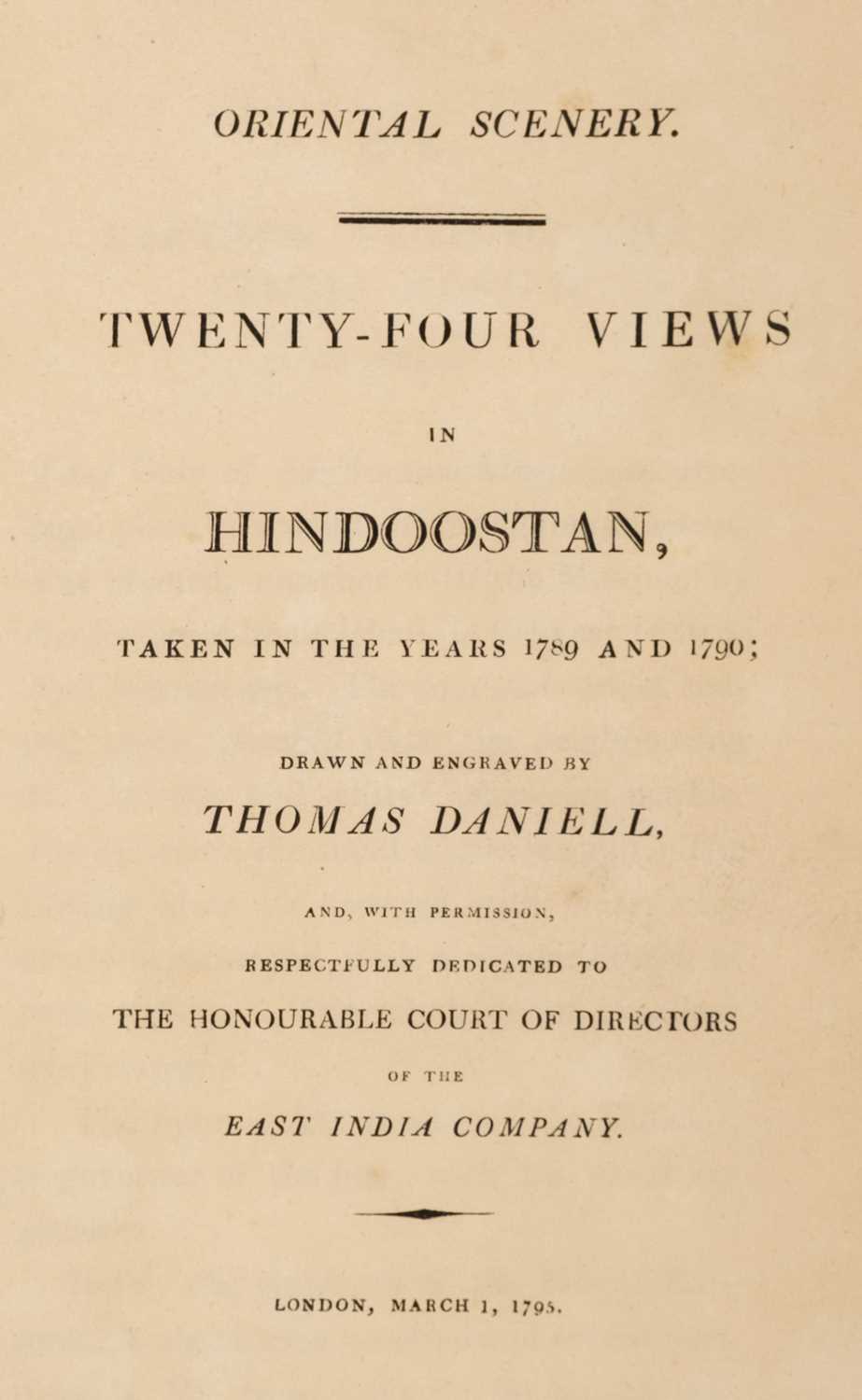 Lot 22 - Daniell (Thomas). Oriental Scenery. Twenty-Four Views in Hindoostan..., 1795-1807