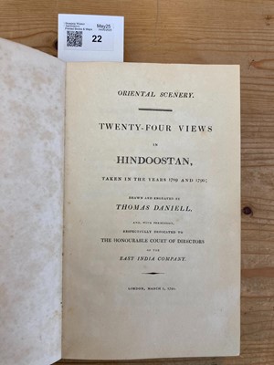 Lot 22 - Daniell (Thomas). Oriental Scenery. Twenty-Four Views in Hindoostan..., 1795-1807