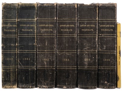 Lot 72 - The London and China Telegraph, 6 Volumes XXII-XXVII, 1880-1885.., an done other
