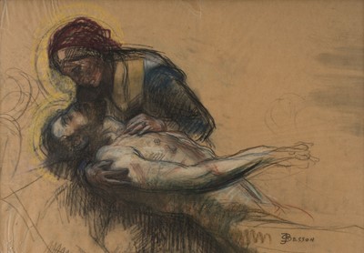 Lot 172 - Besson (Jules Gustave, 1868-1942). Pietà, coloured chalk