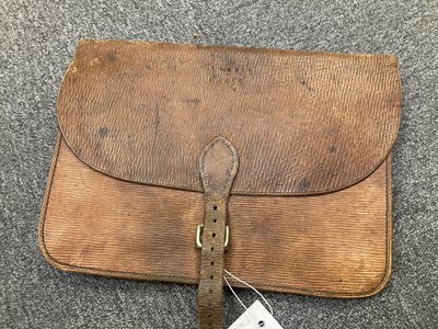 Lot 464 - Royal Flying Corps. A WWI RFC 18 Squadron brown leather aircraft satchel
