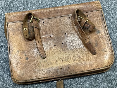 Lot 464 - Royal Flying Corps. A WWI RFC 18 Squadron brown leather aircraft satchel