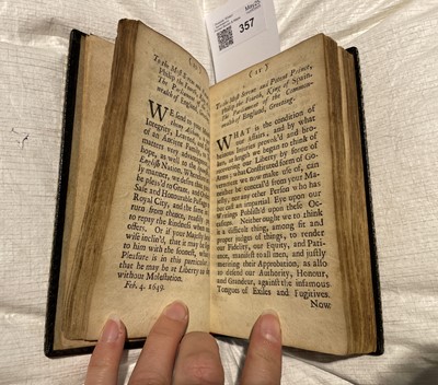 Lot 357 - Milton (John). Letters of State..., 1694