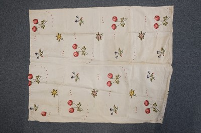 Lot 445 - Fabric. Pieces from a deconstructed gown of Spitalfields silk brocade, circa 1730-1750