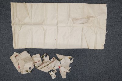 Lot 445 - Fabric. Pieces from a deconstructed gown of Spitalfields silk brocade, circa 1730-1750