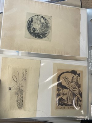 Lot 422 - German Bookplates. A collection of approximately 180 ex-libris, mostly early 20th-century