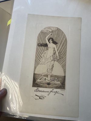 Lot 422 - German Bookplates. A collection of approximately 180 ex-libris, mostly early 20th-century