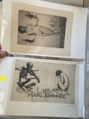 Lot 422 - German Bookplates. A collection of approximately 180 ex-libris, mostly early 20th-century