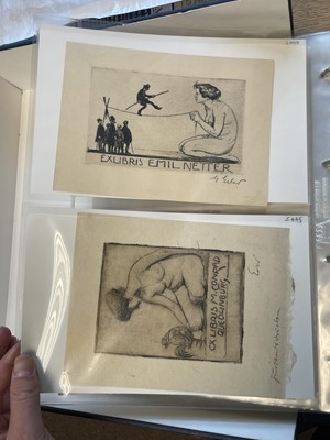 Lot 422 - German Bookplates. A collection of approximately 180 ex-libris, mostly early 20th-century