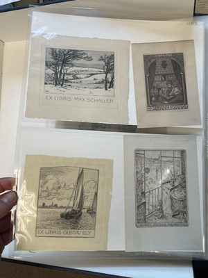 Lot 422 - German Bookplates. A collection of approximately 180 ex-libris, mostly early 20th-century