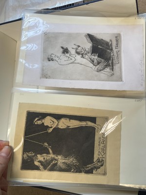 Lot 422 - German Bookplates. A collection of approximately 180 ex-libris, mostly early 20th-century