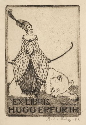 Lot 422 - German Bookplates. A collection of approximately 180 ex-libris, mostly early 20th-century