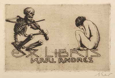 Lot 422 - German Bookplates. A collection of approximately 180 ex-libris, mostly early 20th-century