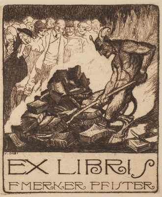 Lot 422 - German Bookplates. A collection of approximately 180 ex-libris, mostly early 20th-century