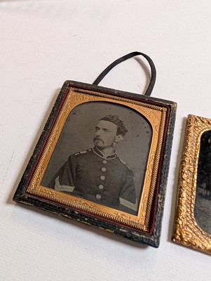 Lot 1 - American Civil War. A sixth-plate tintype of a US Confederate Colonel in uniform, early 1860s
