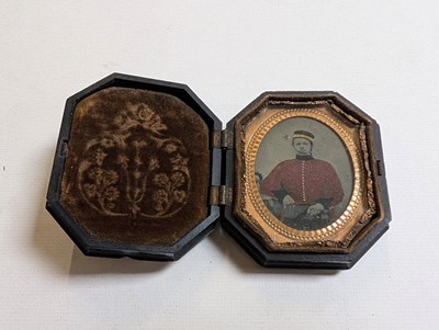 Lot 1 - American Civil War. A sixth-plate tintype of a US Confederate Colonel in uniform, early 1860s