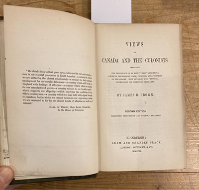 Lot 11 - Brown (James). Views of Canada and the Colonists, 2nd ed., 1851