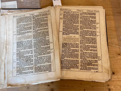 Lot 298 - Bible [English]. Printed leaves from [The Holy Bible, Conteyning the Old Testament, 1611 or 1613]