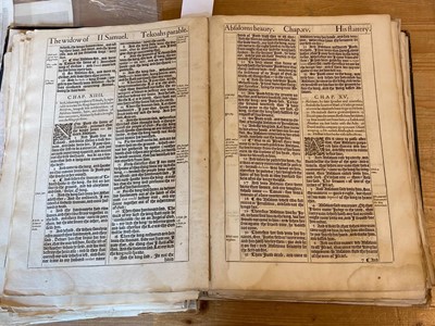 Lot 298 - Bible [English]. Printed leaves from [The Holy Bible, Conteyning the Old Testament, 1611 or 1613]
