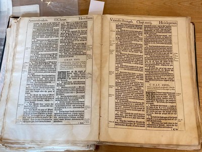 Lot 298 - Bible [English]. Printed leaves from [The Holy Bible, Conteyning the Old Testament, 1611 or 1613]