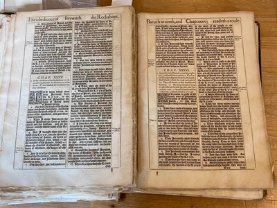 Lot 298 - Bible [English]. Printed leaves from [The Holy Bible, Conteyning the Old Testament, 1611 or 1613]