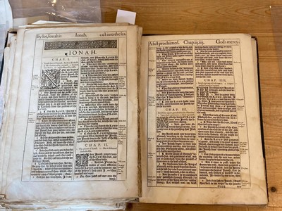 Lot 298 - Bible [English]. Printed leaves from [The Holy Bible, Conteyning the Old Testament, 1611 or 1613]