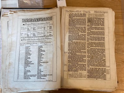 Lot 298 - Bible [English]. Printed leaves from [The Holy Bible, Conteyning the Old Testament, 1611 or 1613]
