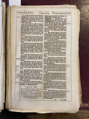 Lot 298 - Bible [English]. Printed leaves from [The Holy Bible, Conteyning the Old Testament, 1611 or 1613]