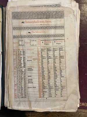 Lot 298 - Bible [English]. Printed leaves from [The Holy Bible, Conteyning the Old Testament, 1611 or 1613]