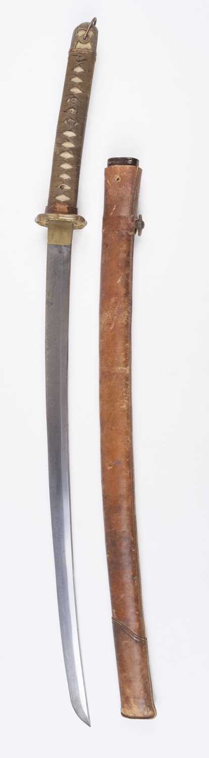 Lot 218 - Sword. A WWII Japanese katana