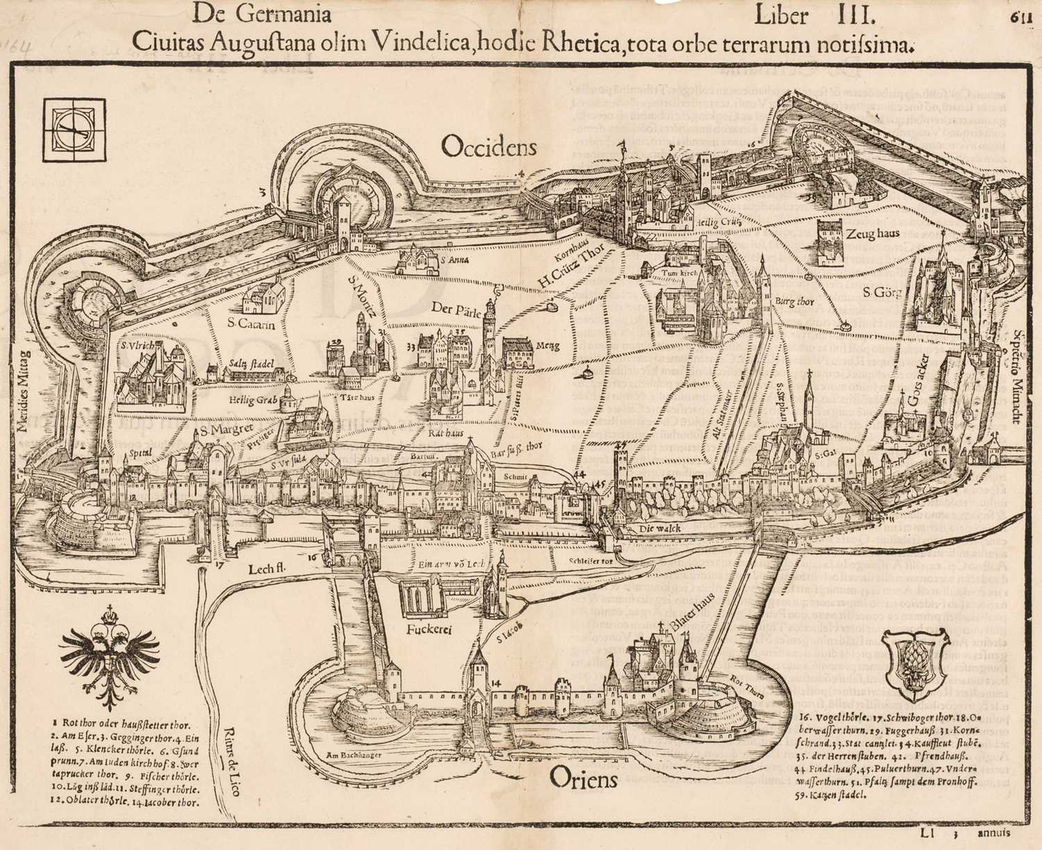 Lot 136 - Munster (Sebastian). Civitas Augustana olim Vindelica, hodie Rhetica..., Munster, circa 1550