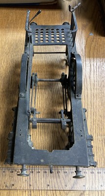 Lot 45 - Locomotive Model. A working model of the lower portion of a 2-2-2 locomotive, 19th-century
