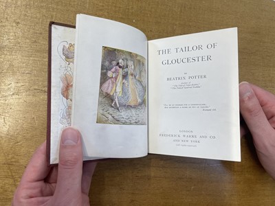 Lot 44 - Potter (Beatrix). The Tailor of Gloucester, circa 1908, inscribed by Beatrix Potter