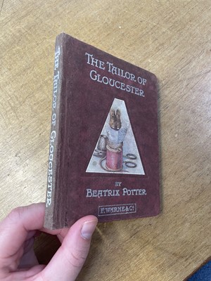 Lot 44 - Potter (Beatrix). The Tailor of Gloucester, circa 1908, inscribed by Beatrix Potter