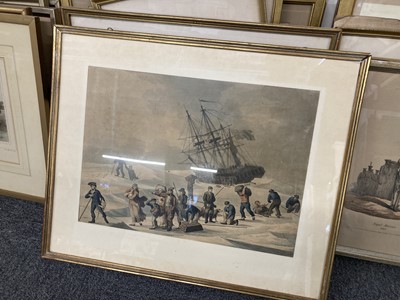Lot 65 - Military & Naval Prints. After B. Martens, Second West York, colour print and others