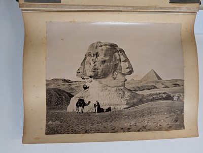 Lot 16 - Egypt. An album containing 21 mounted albumen print photographs