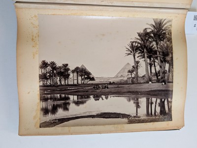 Lot 16 - Egypt. An album containing 21 mounted albumen print photographs