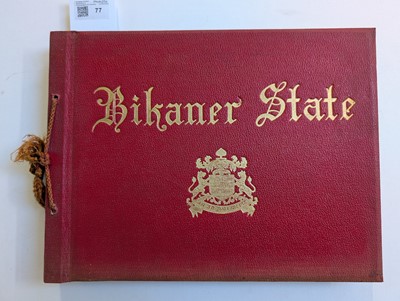 Lot 77 - India. A commemorative album for 'Bikaner State' [cover title], c. 1930s