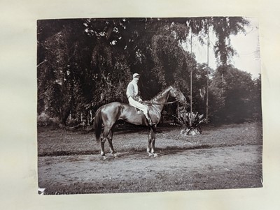 Lot 44 - Singapore. A partly broken album containing 35 albumen print photographs of Singapore