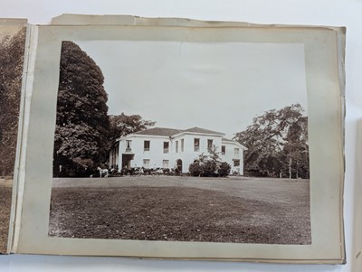 Lot 44 - Singapore. A partly broken album containing 35 albumen print photographs of Singapore