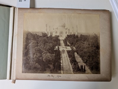 Lot 28 - India. An album containing 50 mounted albumen print photographs, late 19th century