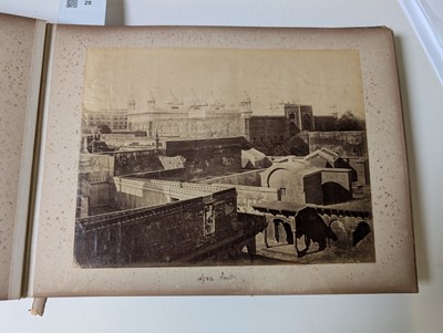 Lot 28 - India. An album containing 50 mounted albumen print photographs, late 19th century