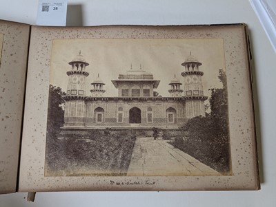 Lot 28 - India. An album containing 50 mounted albumen print photographs, late 19th century