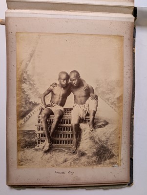 Lot 28 - India. An album containing 50 mounted albumen print photographs, late 19th century